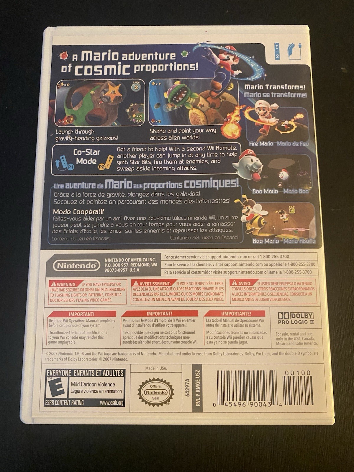Super Mario Galaxy Nintendo Wii – Complete – Fully Tested & Working