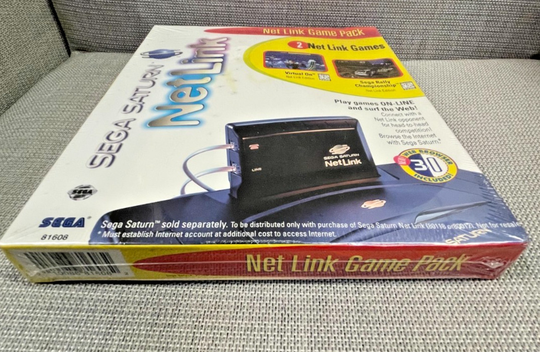 Sega Saturn Netlink Web Browser Game Pack -New. Box is a bit deformed. Very RARE
