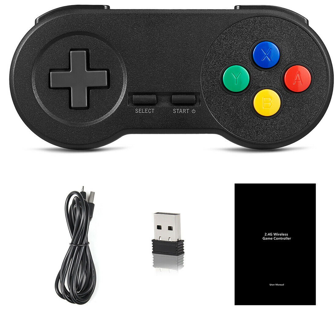 USB Wired SNES N64 Gamepad Wireless NES Controller Joypad for PC Mac Raspberry