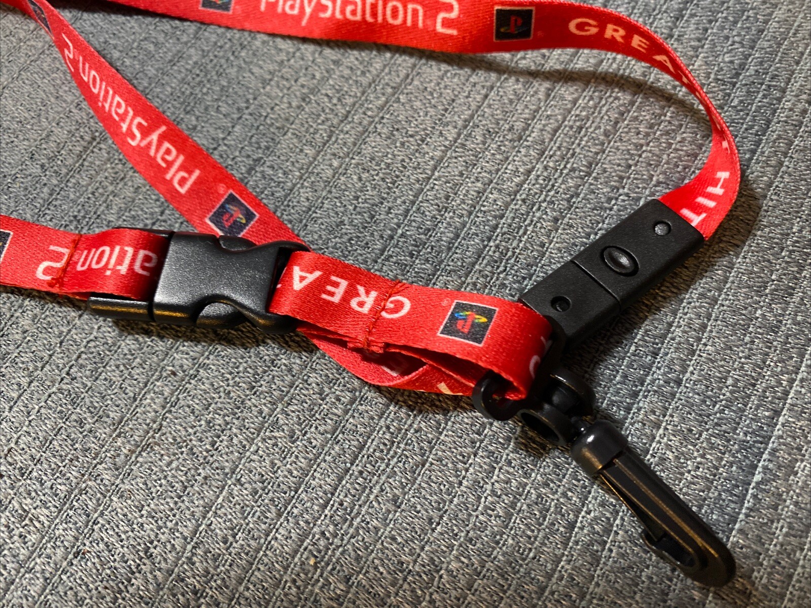 Sony Playstation Lanyard PS2 Greatest Hits Promo Employee RARE Logo Key-holder