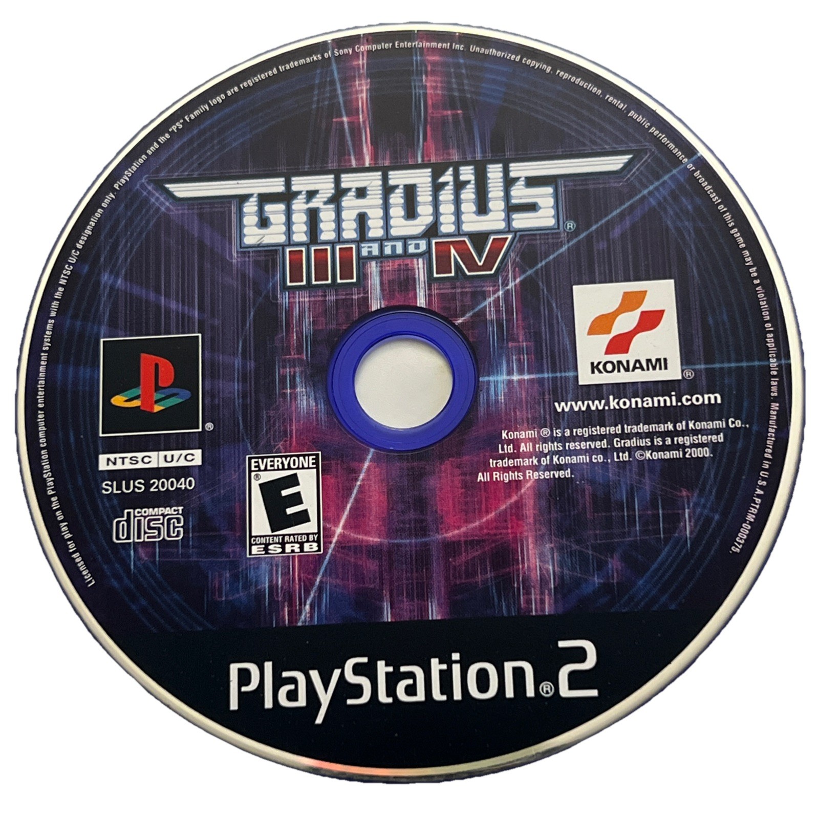 Gradius III and IV – Sony PlayStation 2, 2000 | Disc Only | Resurfaced | TESTED!