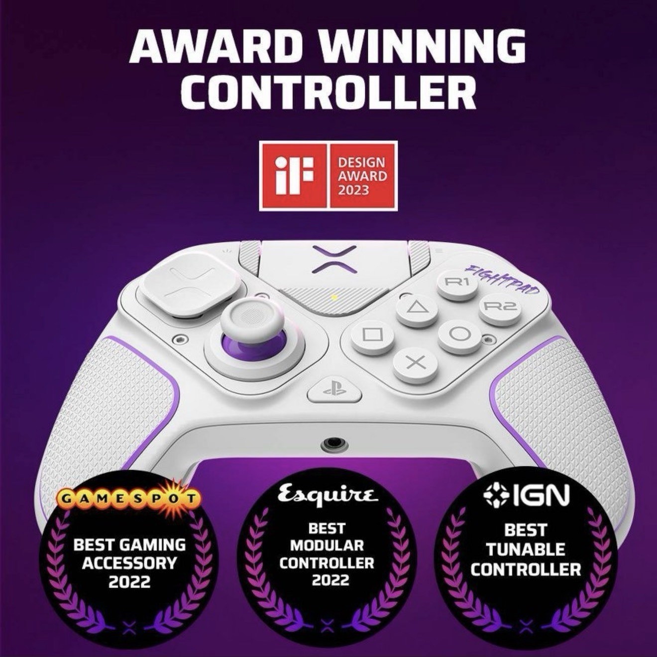 PDP Victrix Pro BFG Wireless Controller for PlayStation 5 – White