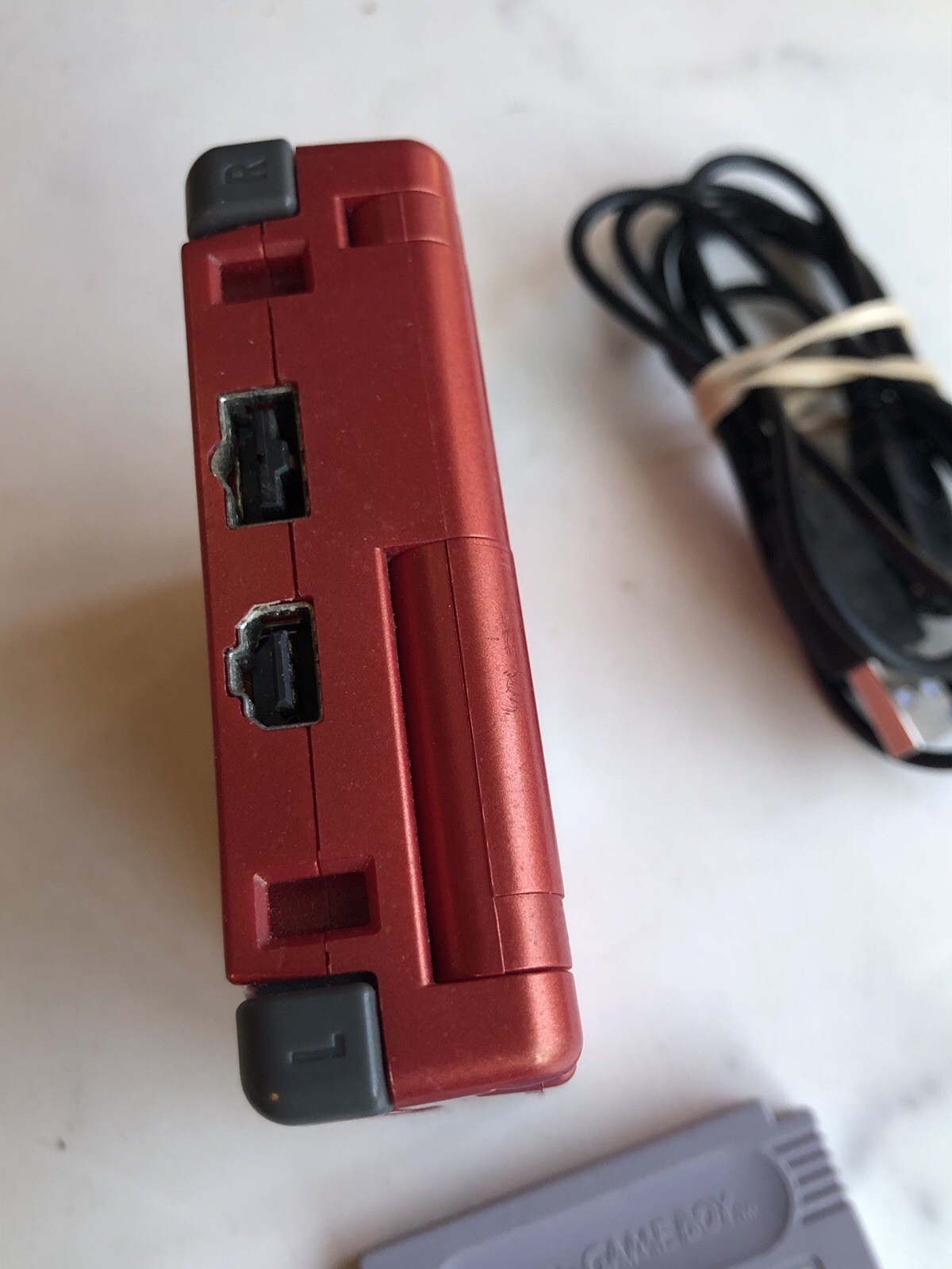 Gameboy Advance SP GBA Flame Red Ags-001 Tested USA With Charger game