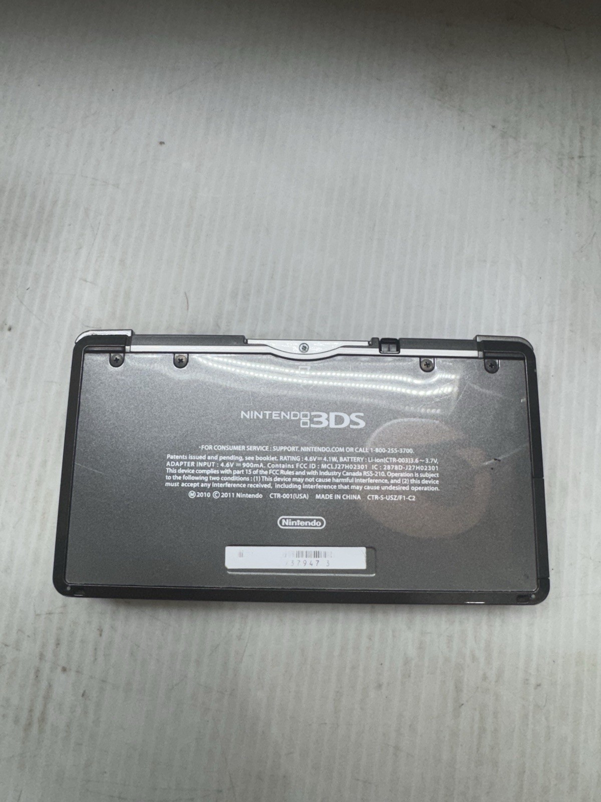 Nintendo 3DS Cosmo Black Handheld Console System CTR-001 Tested