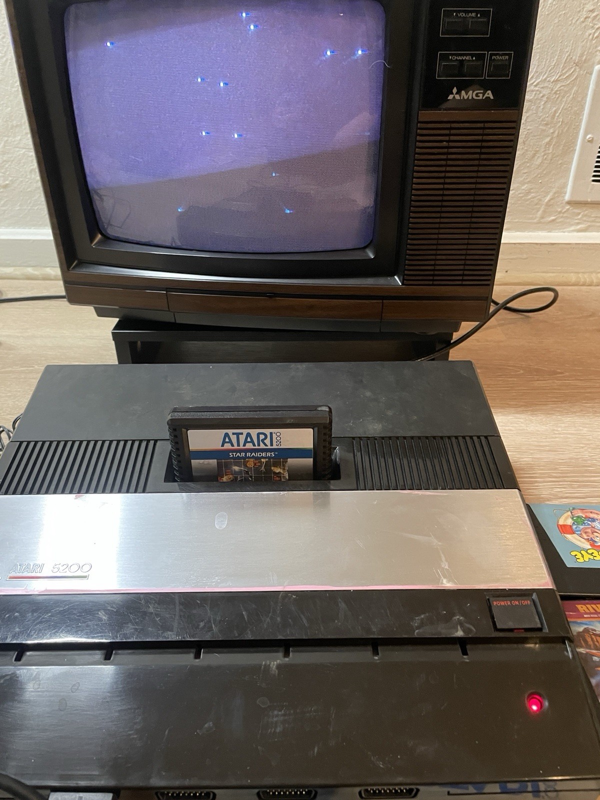 Atari 5200 4 Port Console, Rebuilt Controller, Power Mod, 9 Games. Fully Tested
