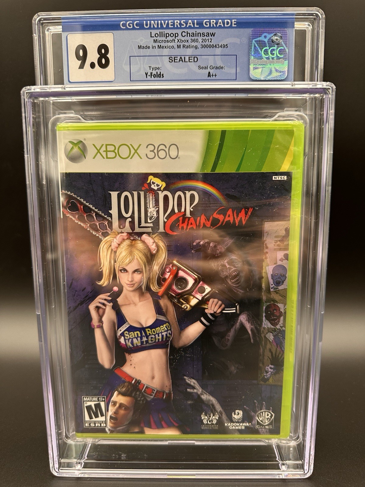 Lollipop Chainsaw – Microsoft Xbox 360 – CGC Graded 9.8 A++ – Type – Y-Folds