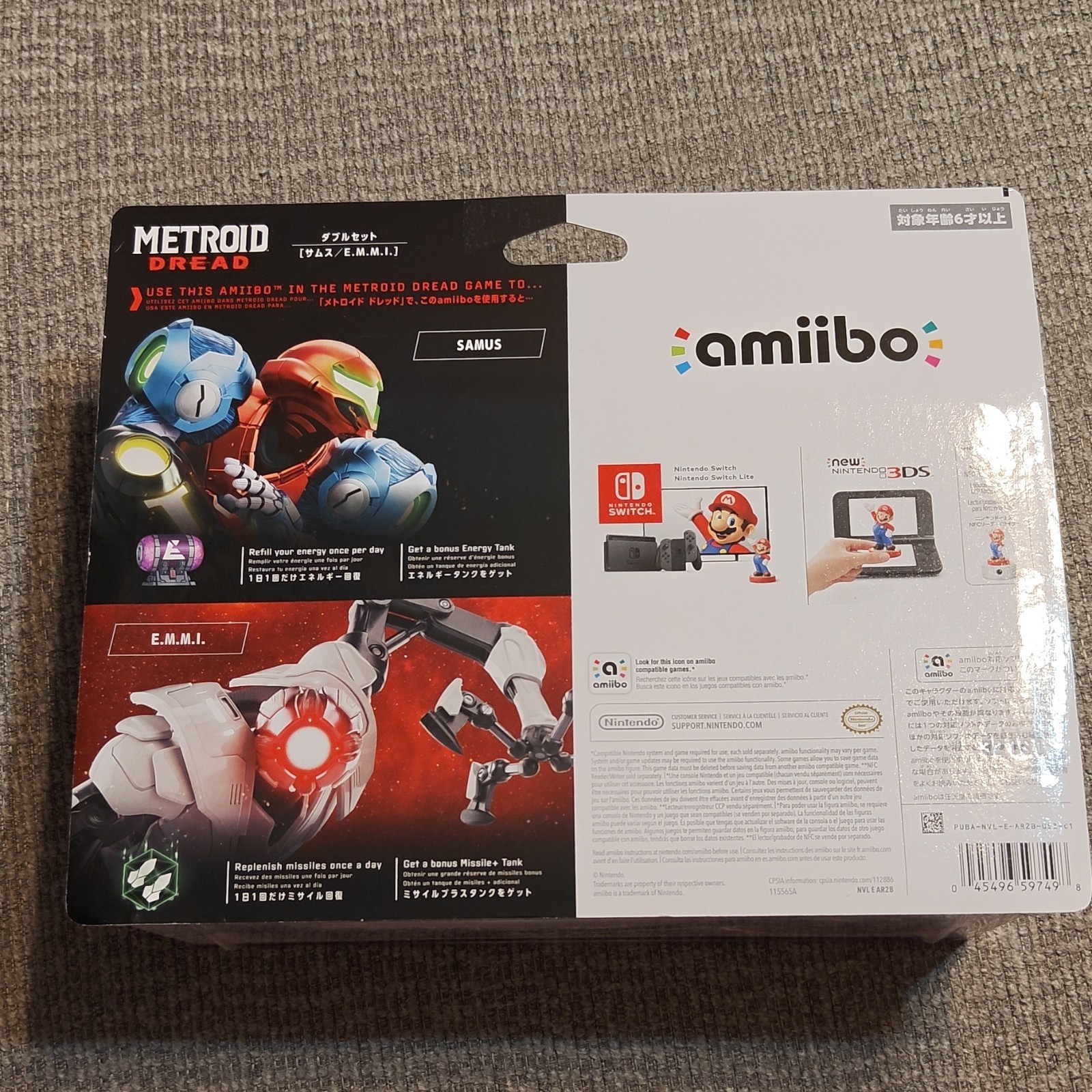 Nintendo amiibo Metroid Dread Samus & E.M.M.I. 2-Pack Figures
