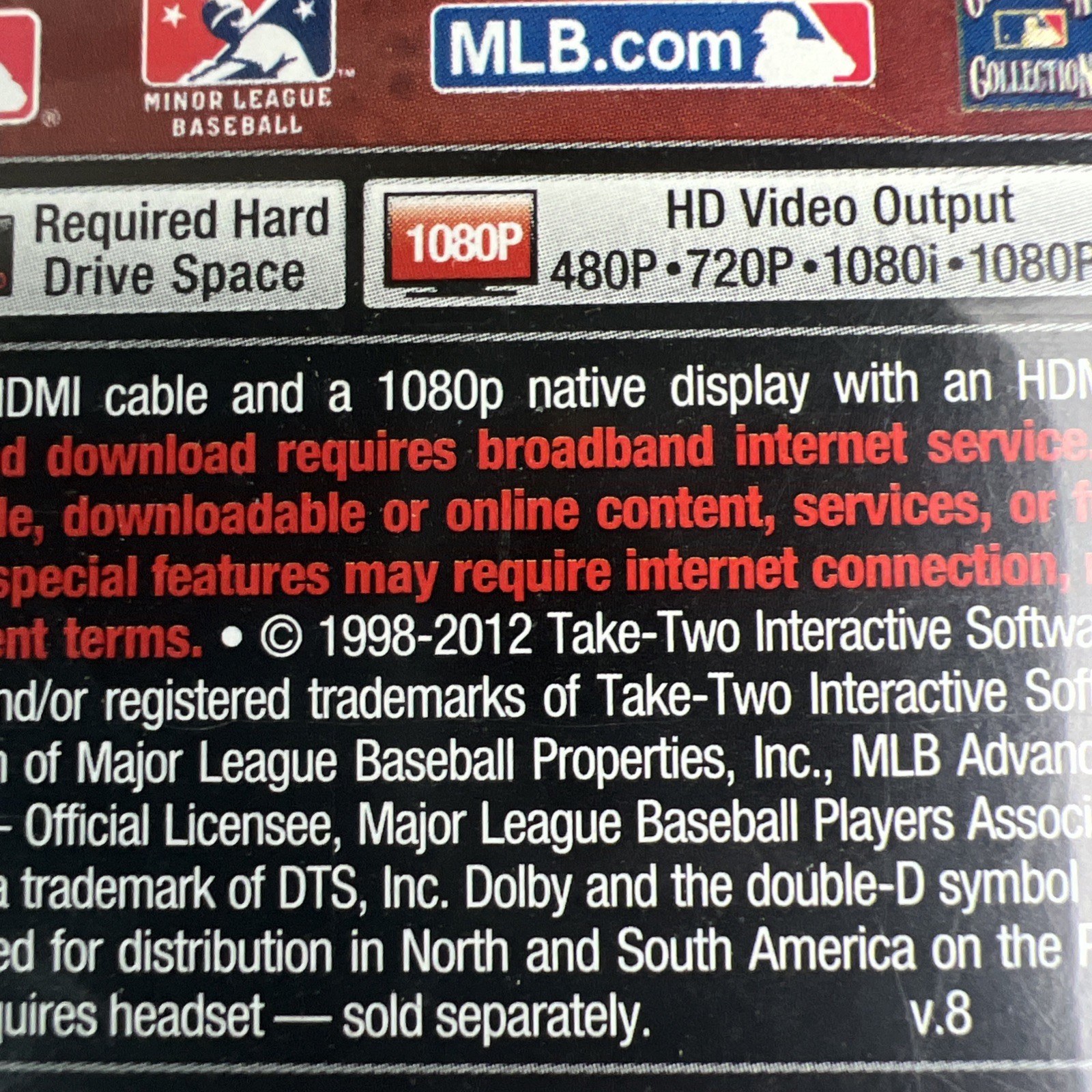 Major League Baseball 2K12 Playstation 3 PS3 Great Condition
