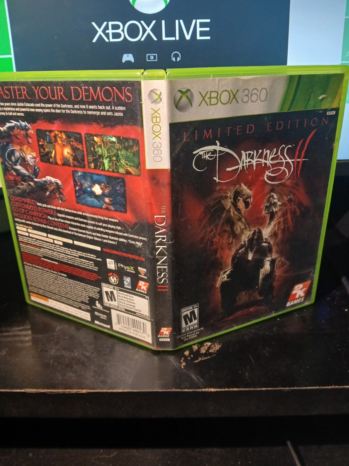 Microsoft Xbox 360 The Darkness II Limited Edition M NTSC-U/C 2012 Disc/Case