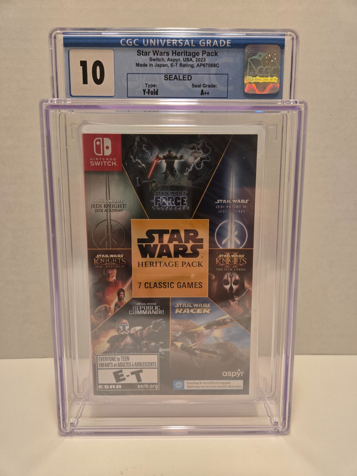 Star Wars Heritage Pack (Nintendo Switch, 2023) | CGC 10 A++ | Factory Sealed