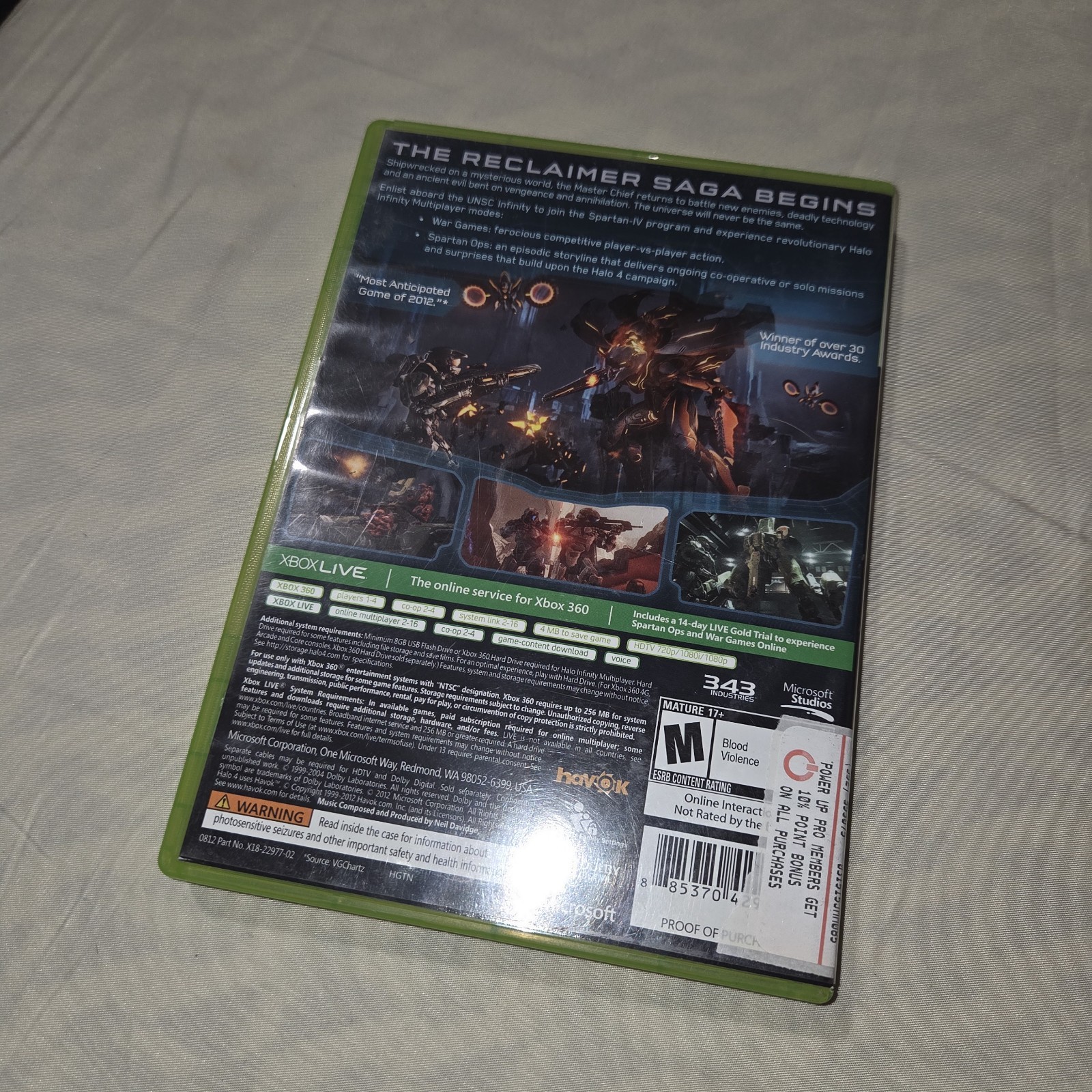 Halo 4 (Microsoft Xbox 360, 2012) FAST SHIPPING