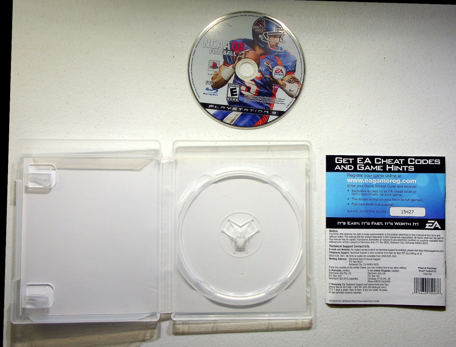 NCAA 08 Football PlayStation 3 PS3 Video Game EA Sports Gridiron