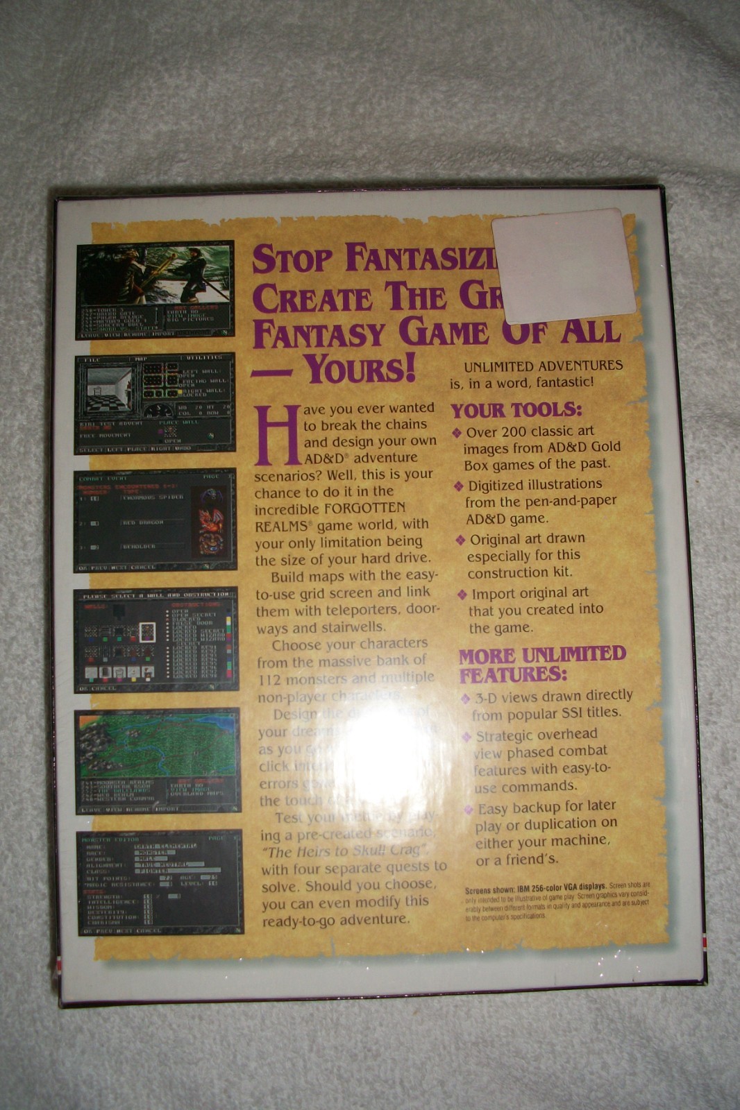 ADVANCED DUNGEONS & DRAGONS UNLIMITED ADVENTURES 3.5″ FLOPPY FACTORY SEALED