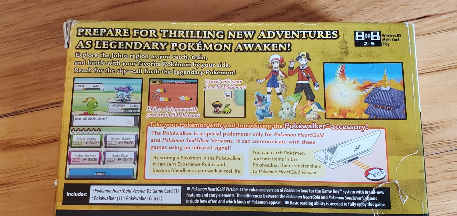 Nintendo DS Pokémon Heart Gold Box HeartGold Big Box Only No Game or Pokewalker!