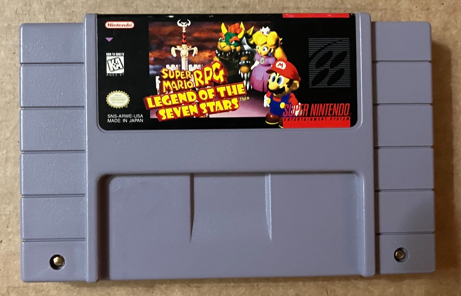 Super Mario RPG (SNES) Game Cartridge & Box | Works, Recently Tested!