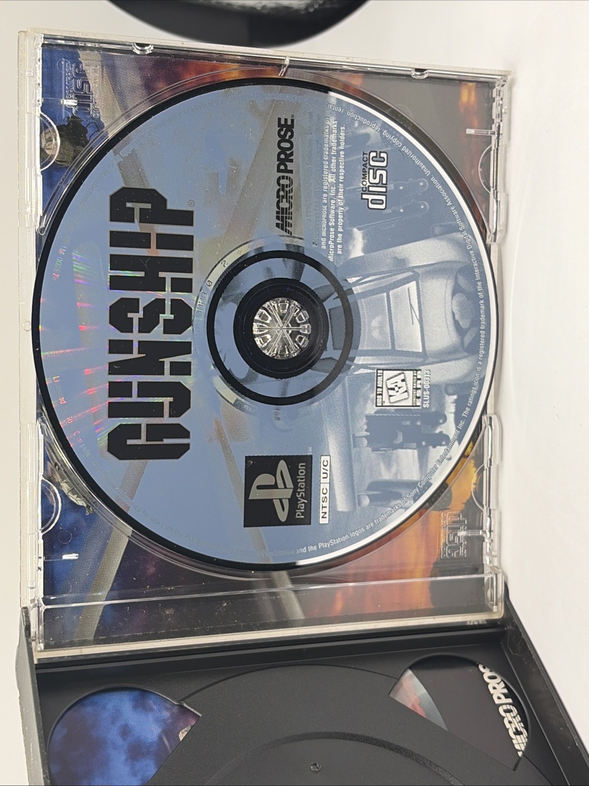 GUNSHIP GAME W/ CASE & MANUAL (SONY PLAYSTATION 1996)