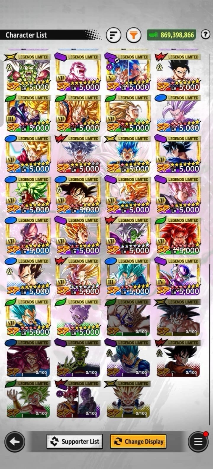 Dragon Ball Legends Endgame Account || 11 Summonable UL || 6 LR || Stacked Acc