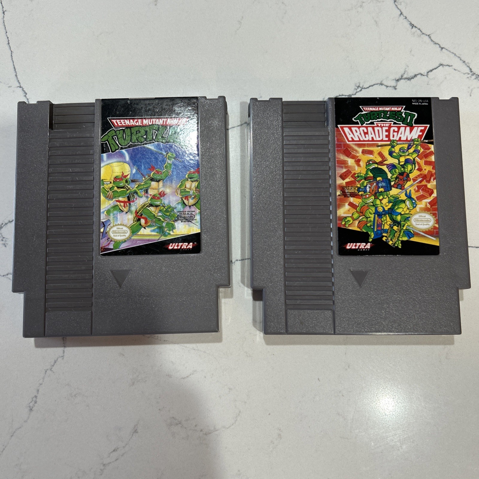 Teenage Mutant Ninja Turtles TMNT 1 & 2 (NES Game Lot)- Good Condition!