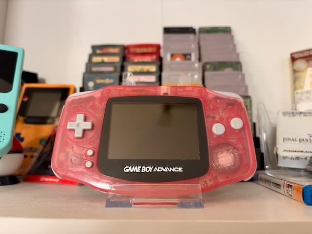 Game Boy Advance GBA IPS Backlit Screen Pink Transparent Funnyplaying USB C