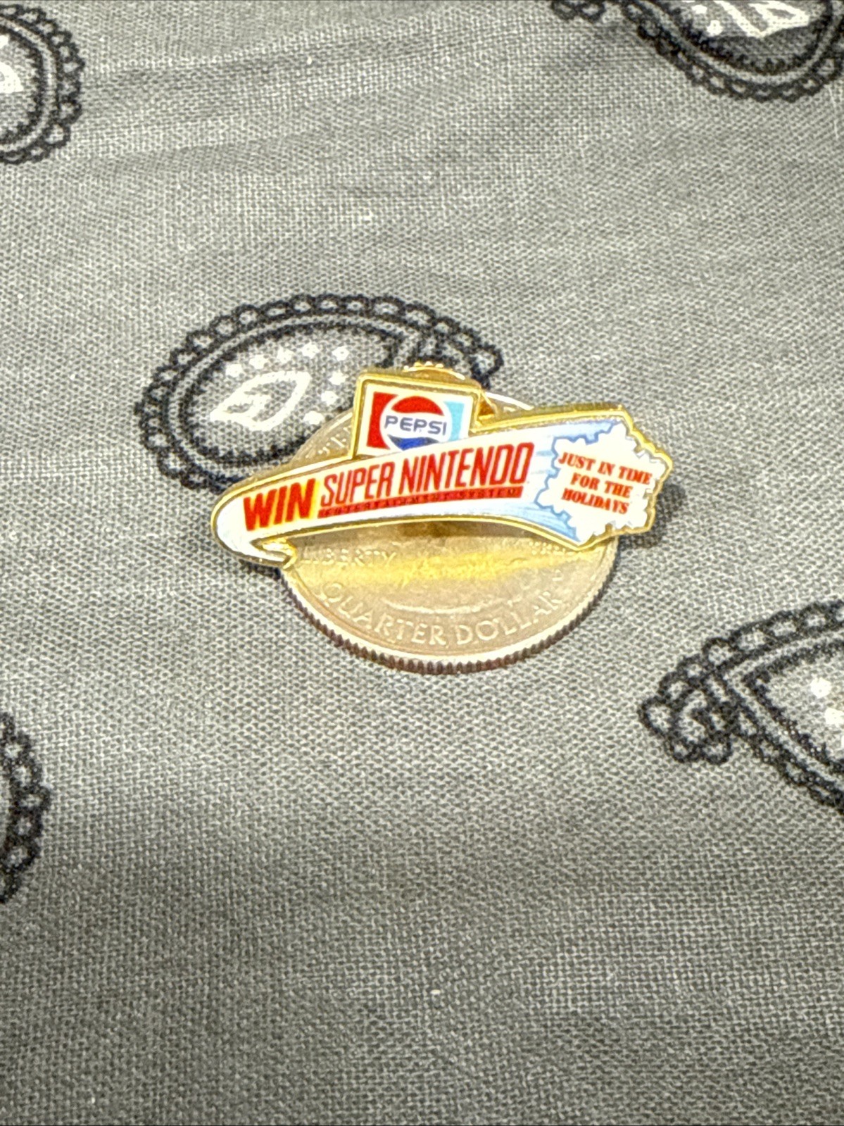 Vintage 1980’s 1990’s Nintendo Pepsi Win Super Nintendo Employee Pin NOS