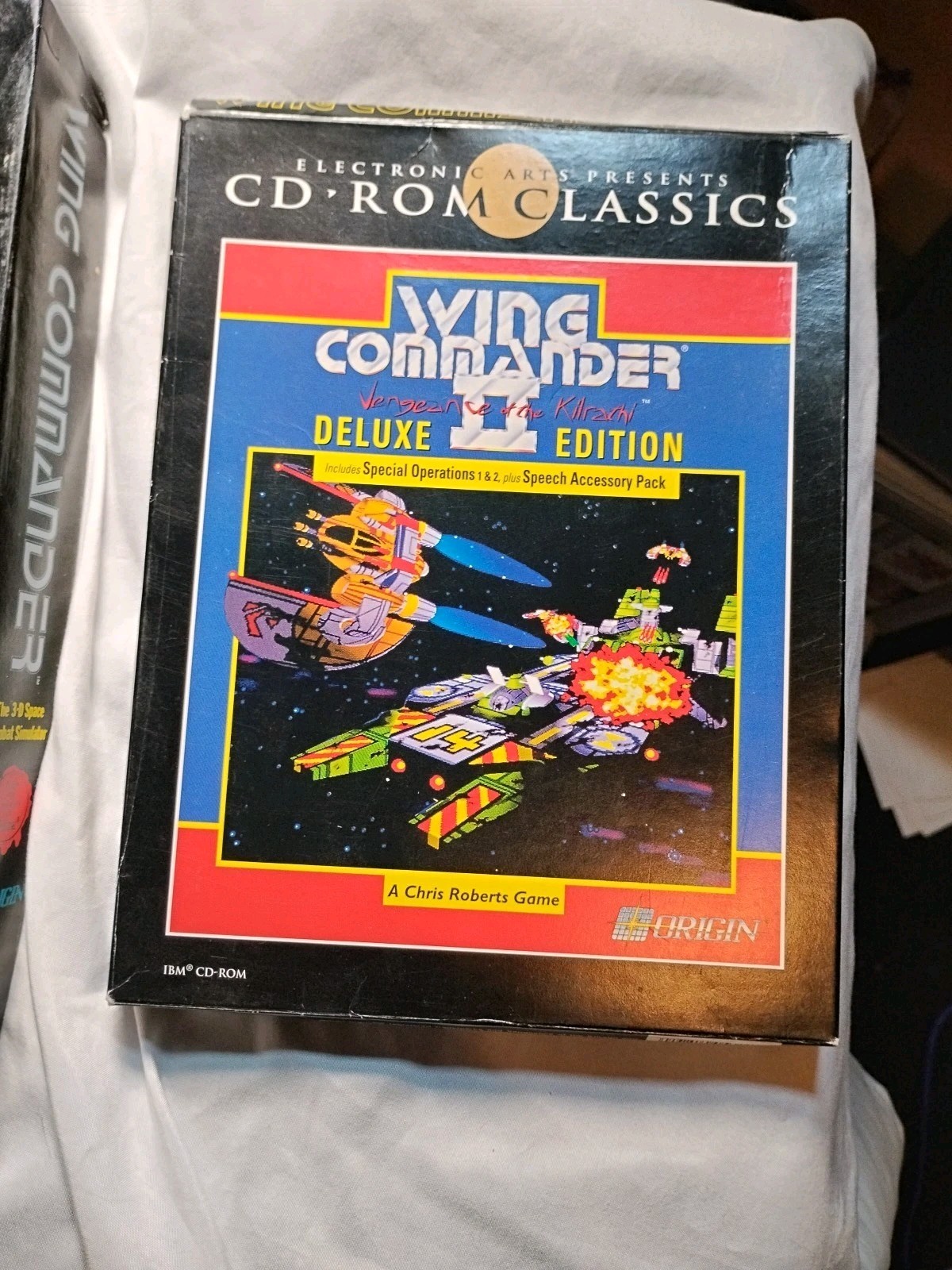 Wing Commander Original Origin PC Big Box 1990 IBM 5.25″ Disks DOS RARE +Wc2/Cd