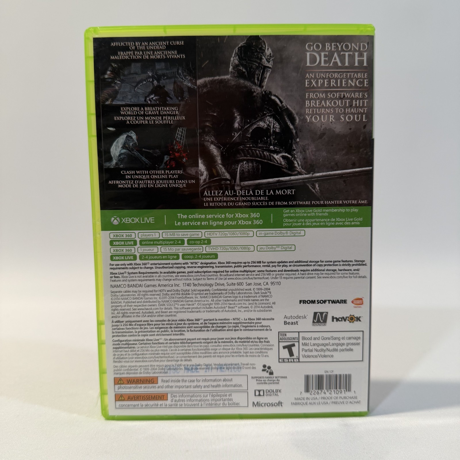 Dark Souls II Microsoft Xbox 360 Action Role Playing RPG Fantasy Game