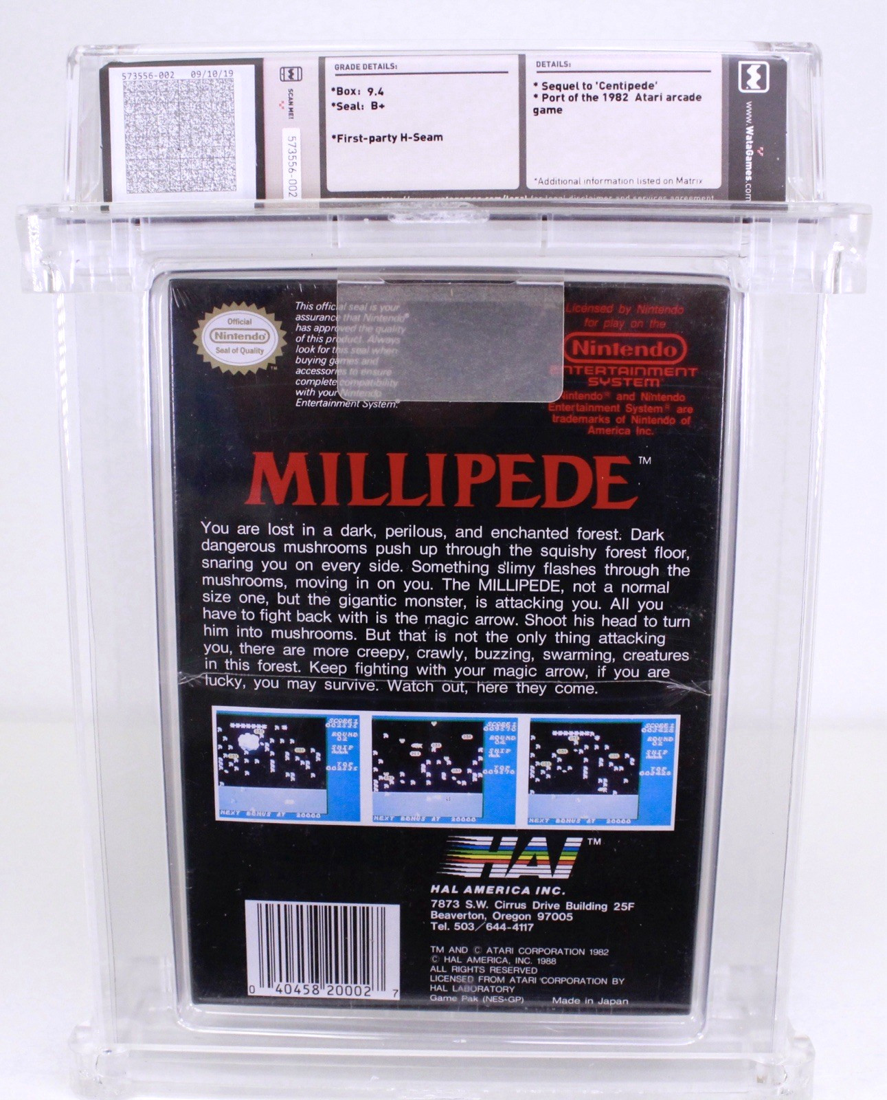 Millipede Nintendo NES Brand New 1988 Factory Sealed Oval Seal WATA 9.4 B+