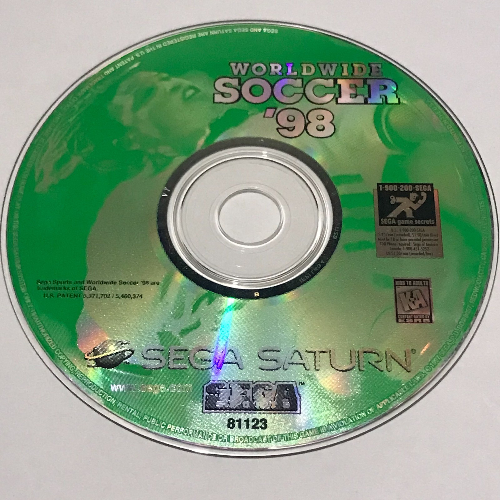 Worldwide Soccer 98 (Sega Saturn, 1997) Authentic Tested US Version