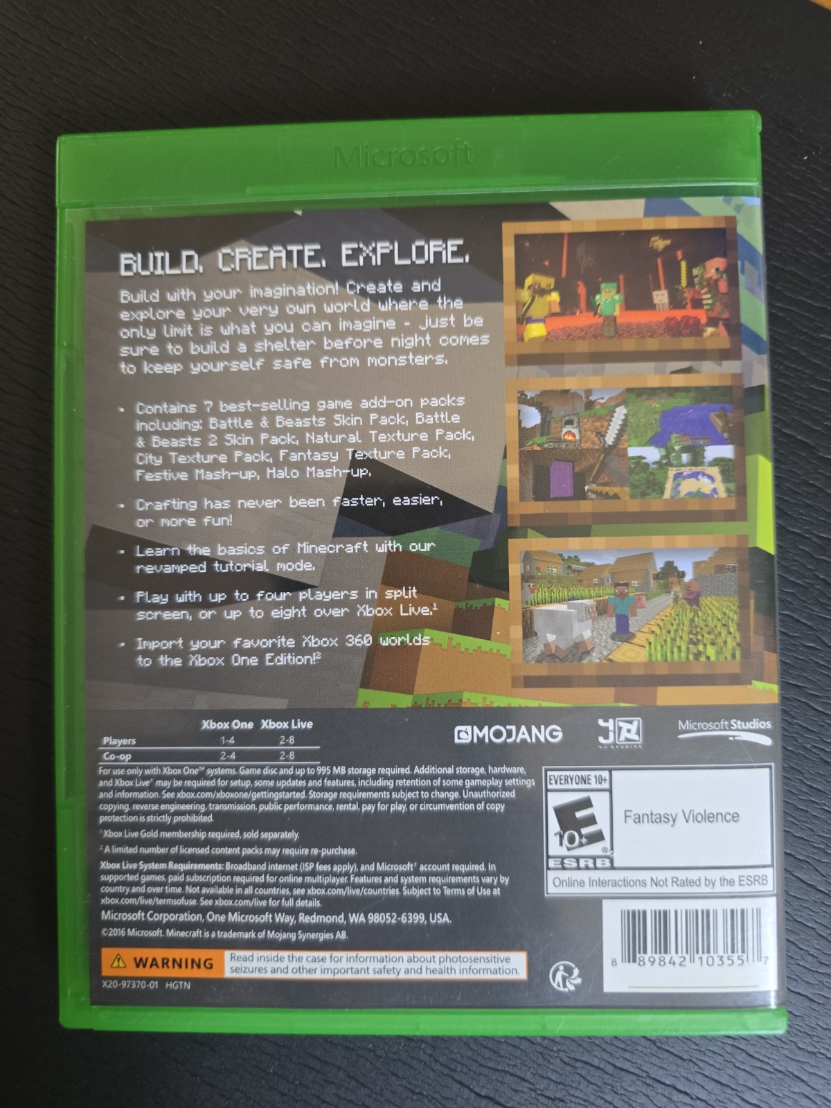 Minecraft: Xbox One Edition Includes Favorites Pack – Microsoft Video Game – VG
