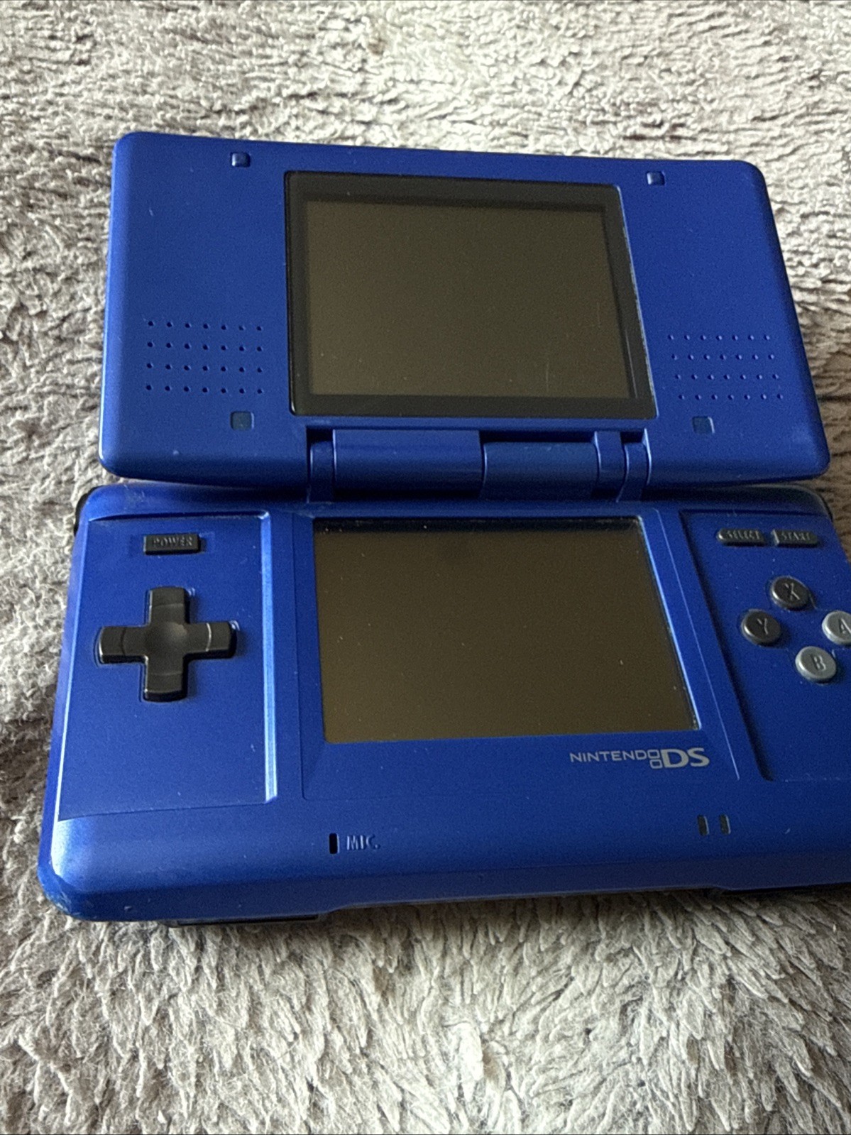 NINTENDO DS ORIGINAL NTR-001 BLACK & BLUE HANDHELD CONSOLE *TESTED & WORKING*