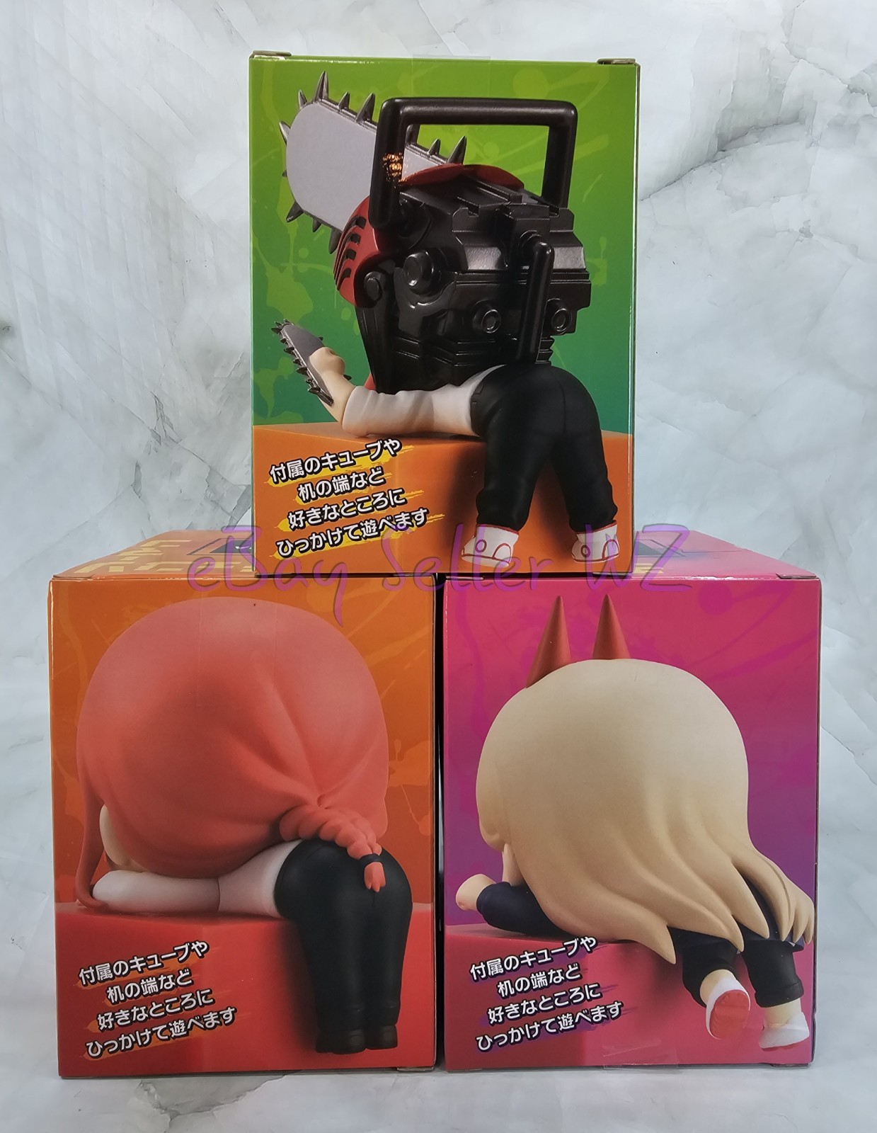 Chainsaw Man, Power, Makima Hikkake Figure Set of 3 Denji Hooked FuRyu New