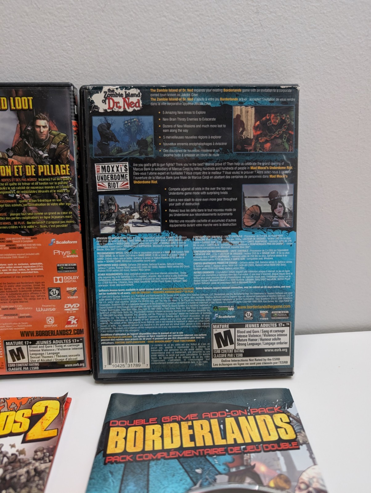 2K Games – Borderlands 1 & 2 PC Game Bundle – Zombie Island Mad Moxxi Lot – Used