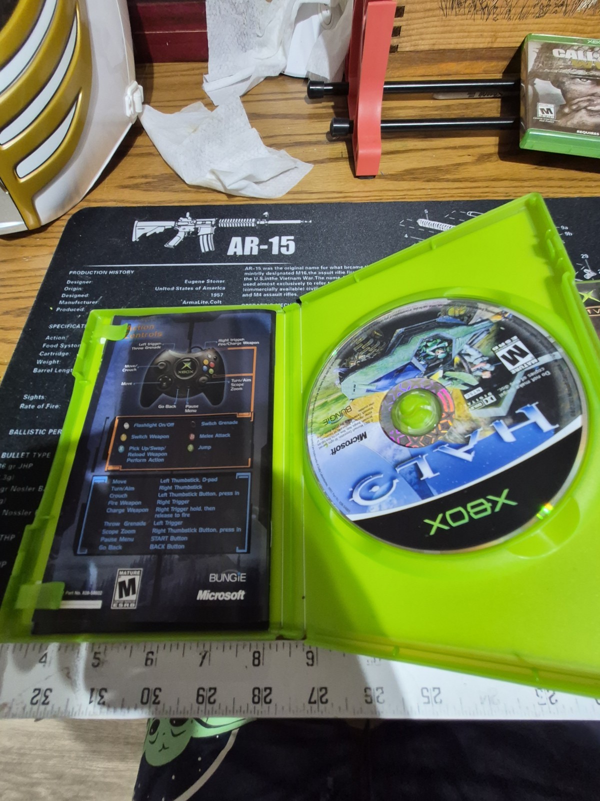 Halo Combat Evolved + Halo 2 Original Xbox Video Game Bundle Great Condition CIB