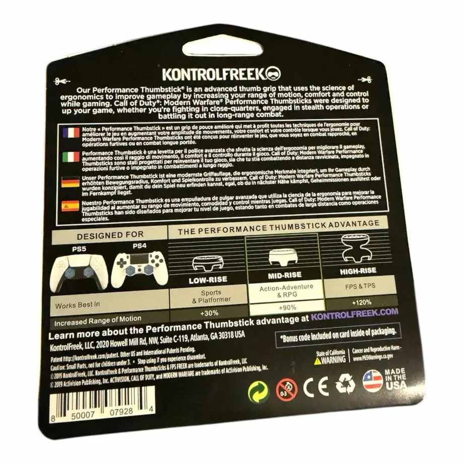 KontrolFreek FPS Thumbsticks for PS4/PS5 – Modern Warfare – Ships Fast