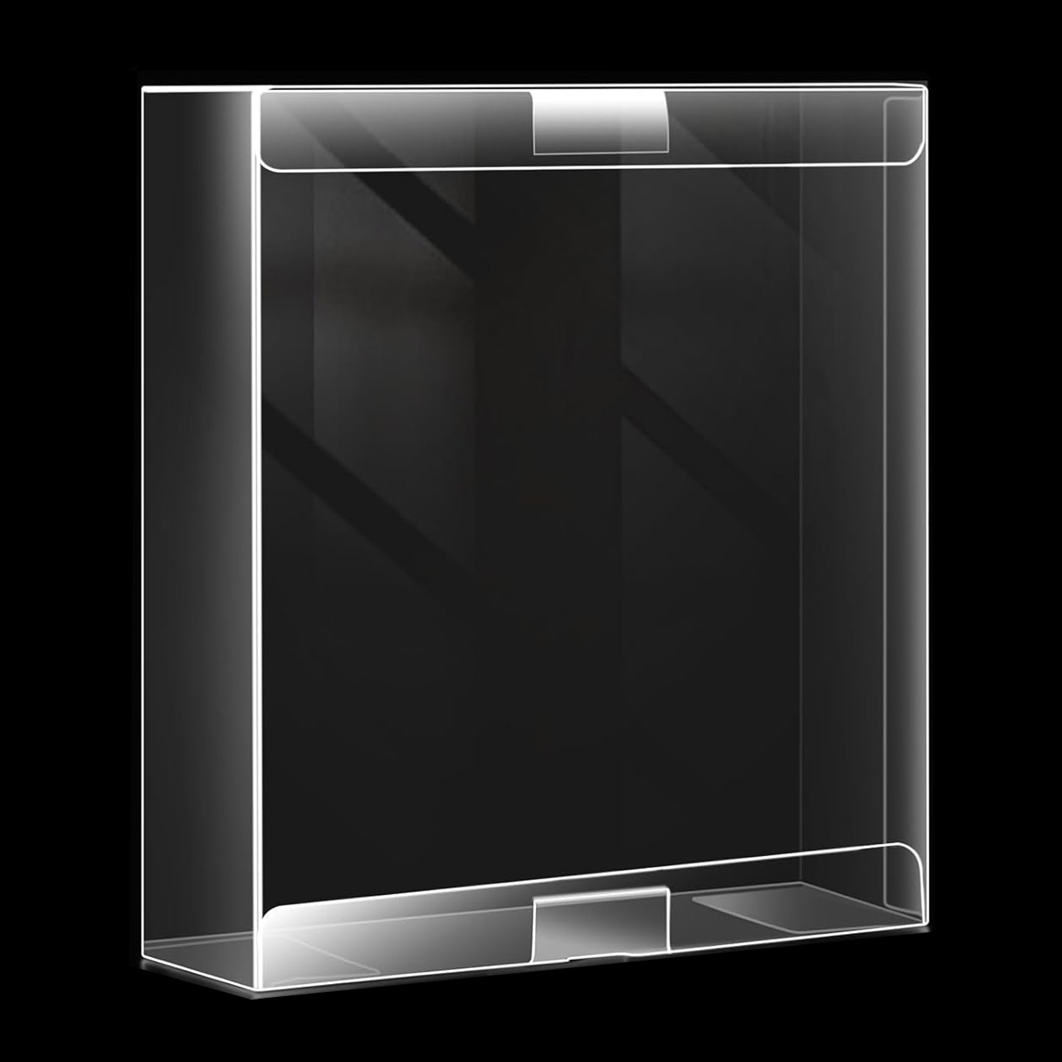 10PC Protectors Crystal Clear Cases Sleeves For NES Cartridge Nintendo Carts Box