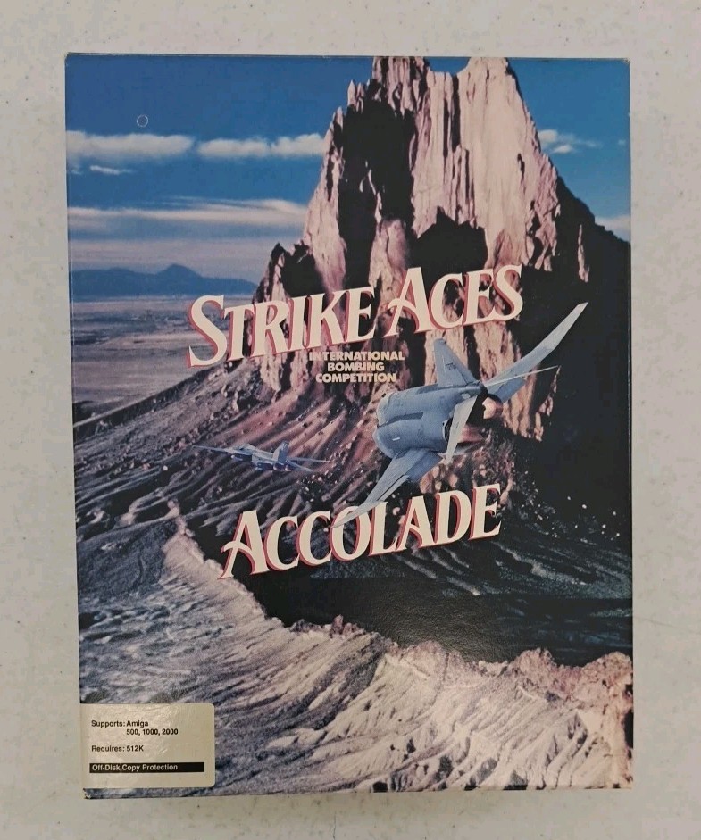 VTG Amiga CPU Game-Accolade Strike Aces-IBM-Two Disks