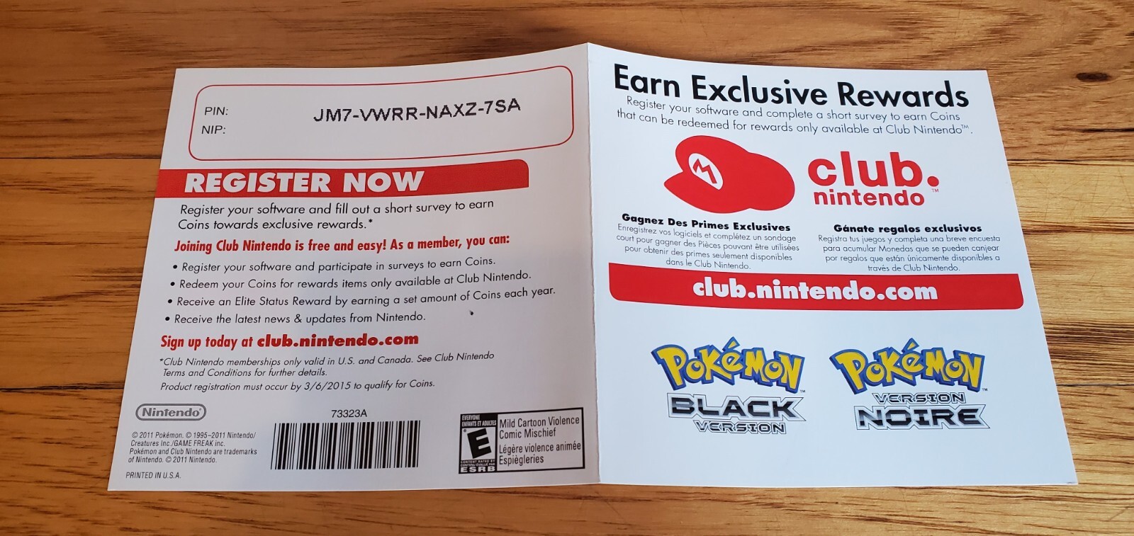 Pokemon Black White 2 Version (No Game, No Manual) Includes Inserts Only Victini