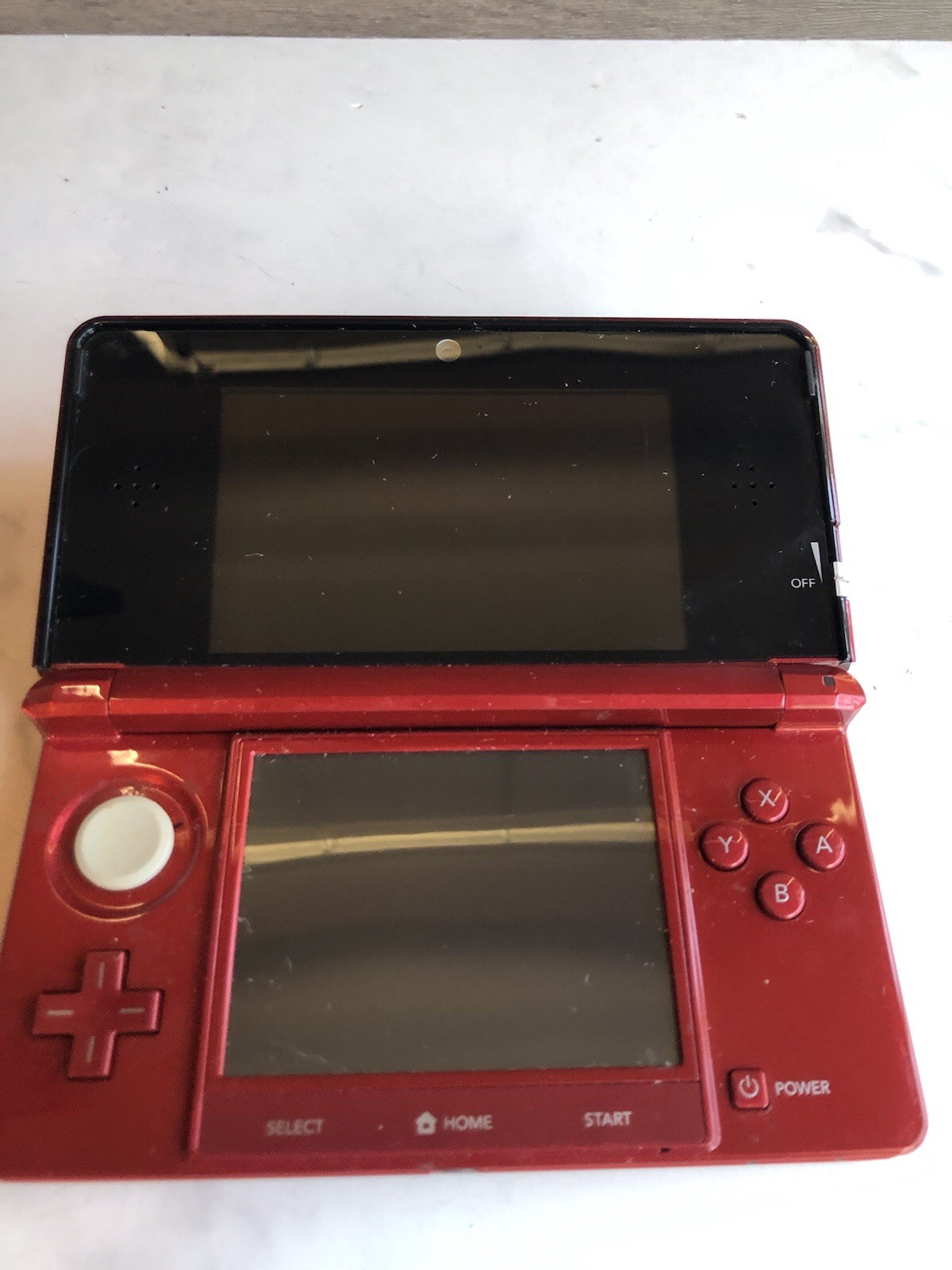 For Parts Not Working Nintendo 3DS Flame Red Handheld Console Original As is