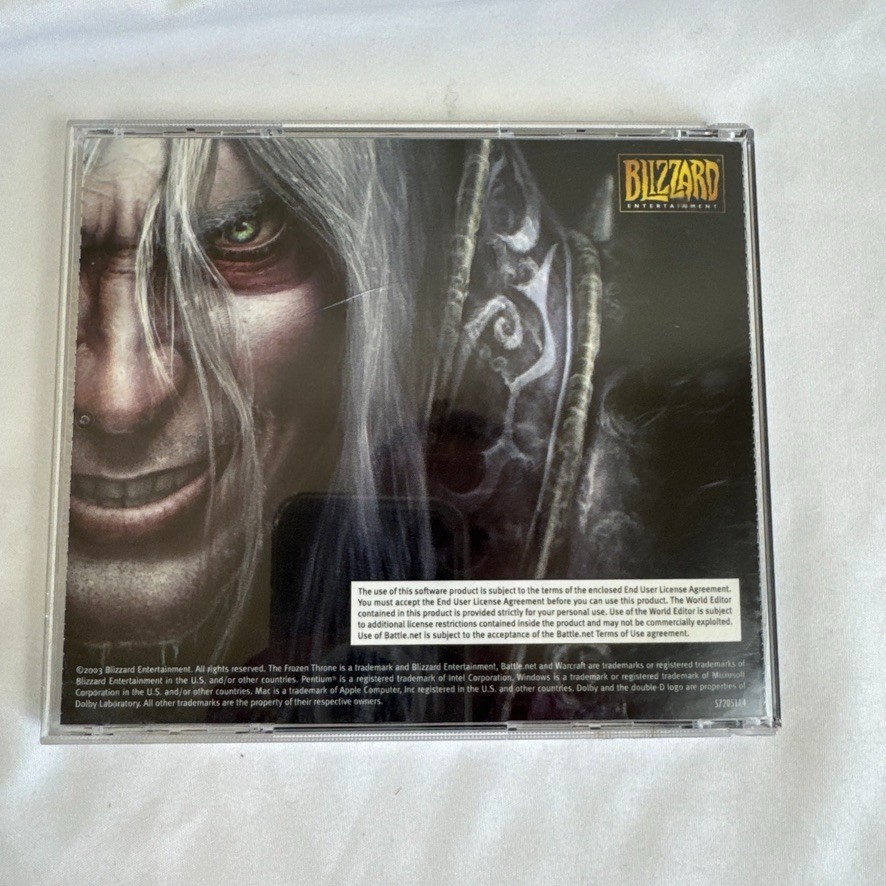 Warcraft III: The Frozen Throne- Expansion Set-2003 Blizzard PC CD-ROM w Key-VG+