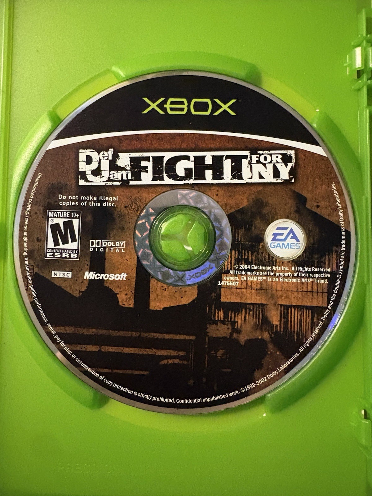 Def Jam Fight for NY CIB Complete Original Xbox Tested Authentic