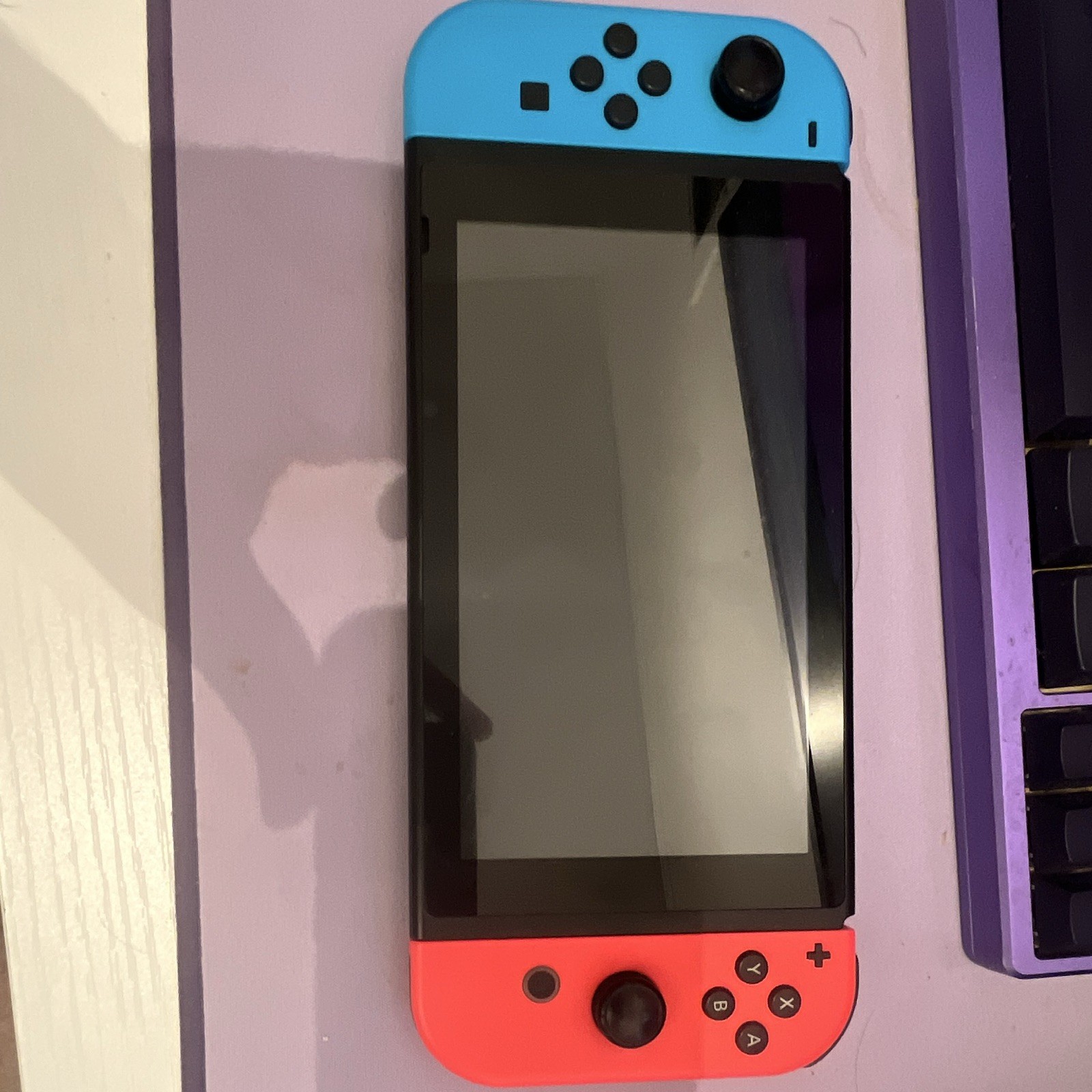 Nintendo Switch Console Handheld System w/ Neon Red/Blue Joy-Con, USB-C