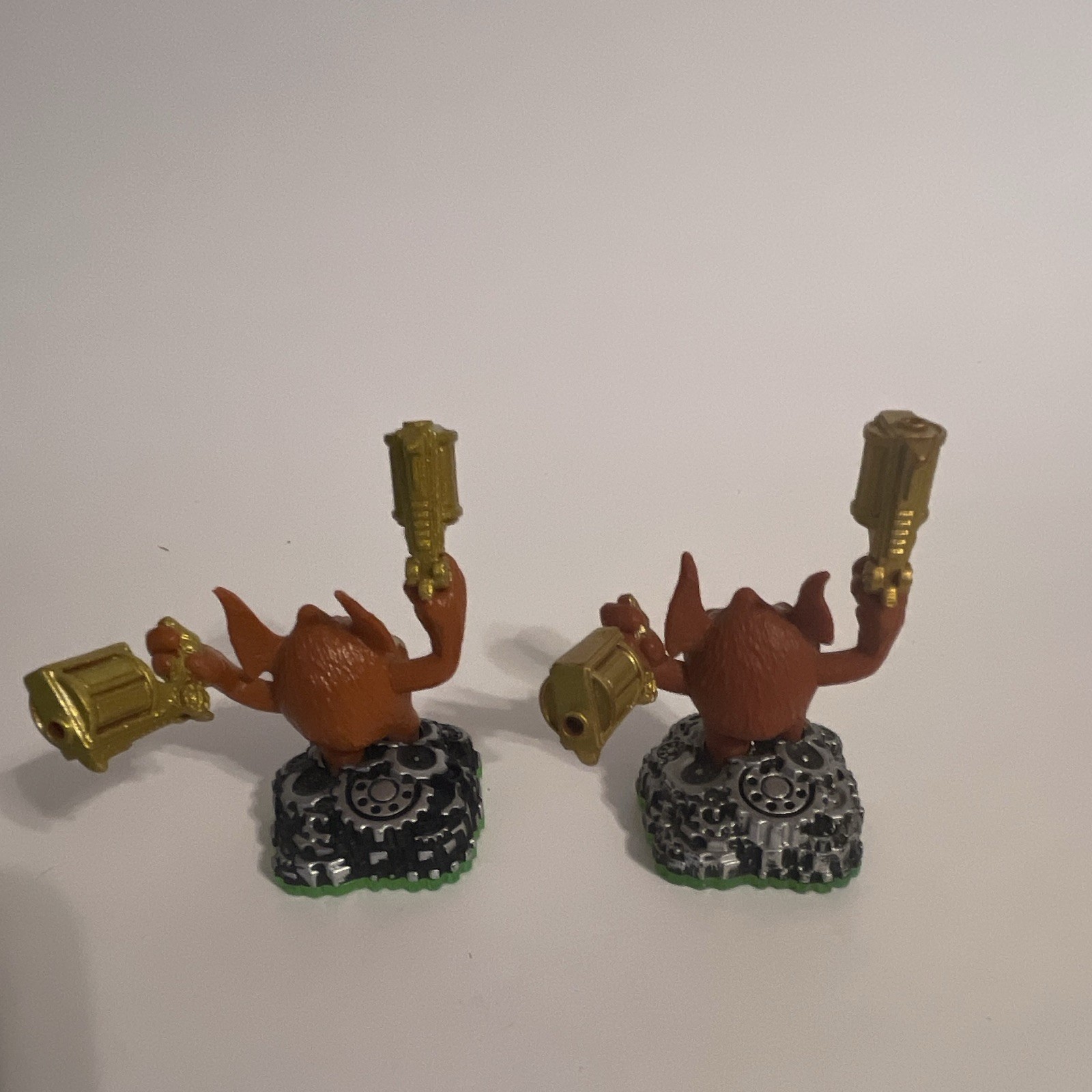 Skylanders Trigger Happy Character Figure Lot of 2 on Bases 2011 MPN E11A
