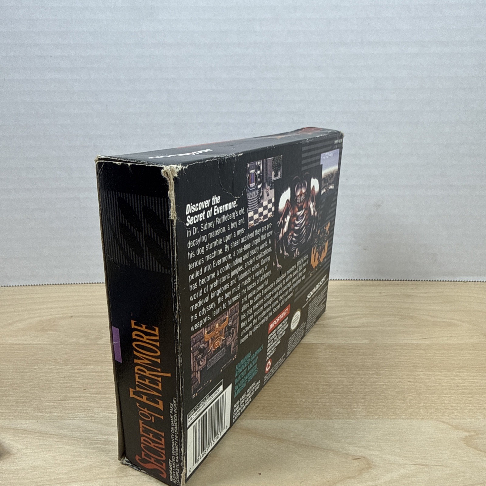 Secret of Evermore (Super Nintendo, 1995) SNES, Tested, Authentic, Game And Box