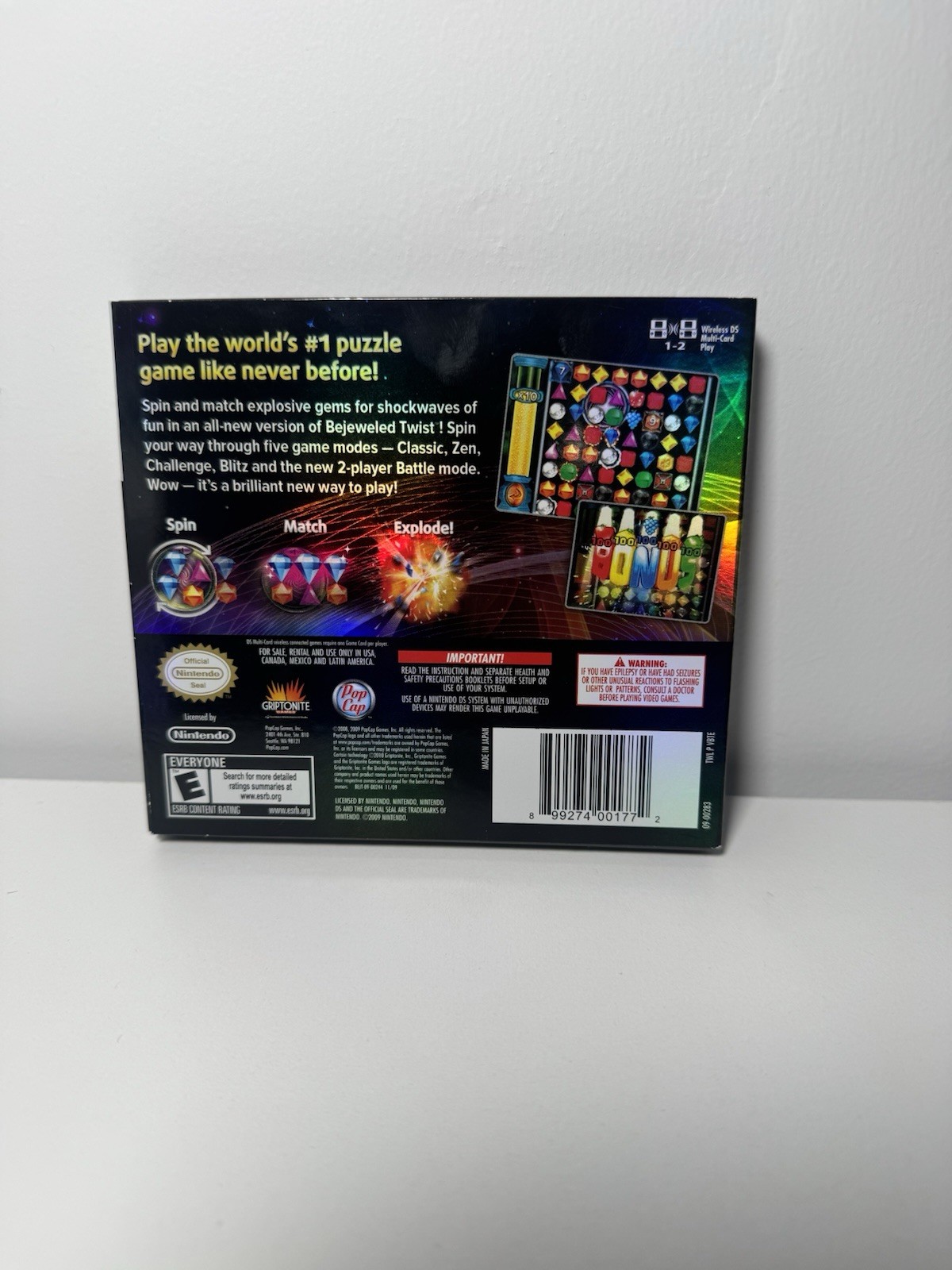 Bejeweled Twist (Nintendo DS, 2010) – Complete In Box, Tested!