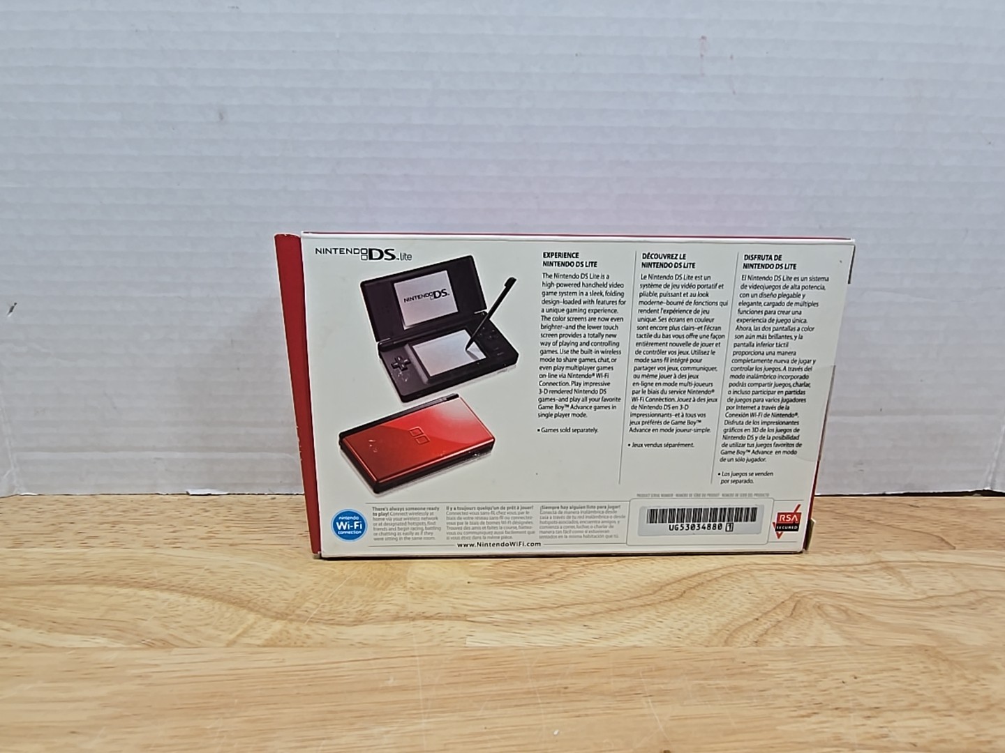 Nintendo DS Lite Crimson Red/Black Handheld Complete W/ Box Tested CIB +2 Games