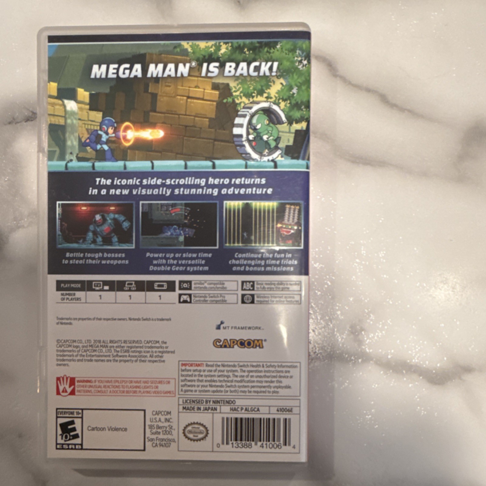 Mega Man 11 Nintendo Switch Capcom Action Platformer E10+ NTSC Time Trials 2018
