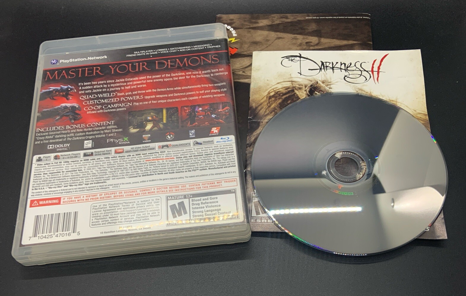 The Darkness II (Limited Edition) (PC, 2012) CIB w/ Limited Edition Poster!