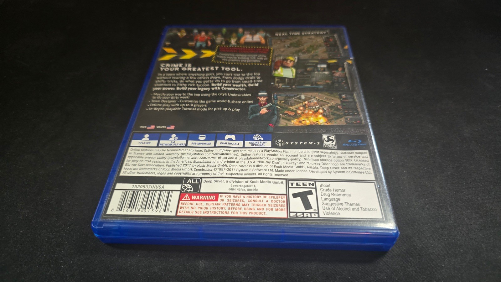 Constructor Deep Silver Sony Playstation 4 PS4 LN perfect condition!