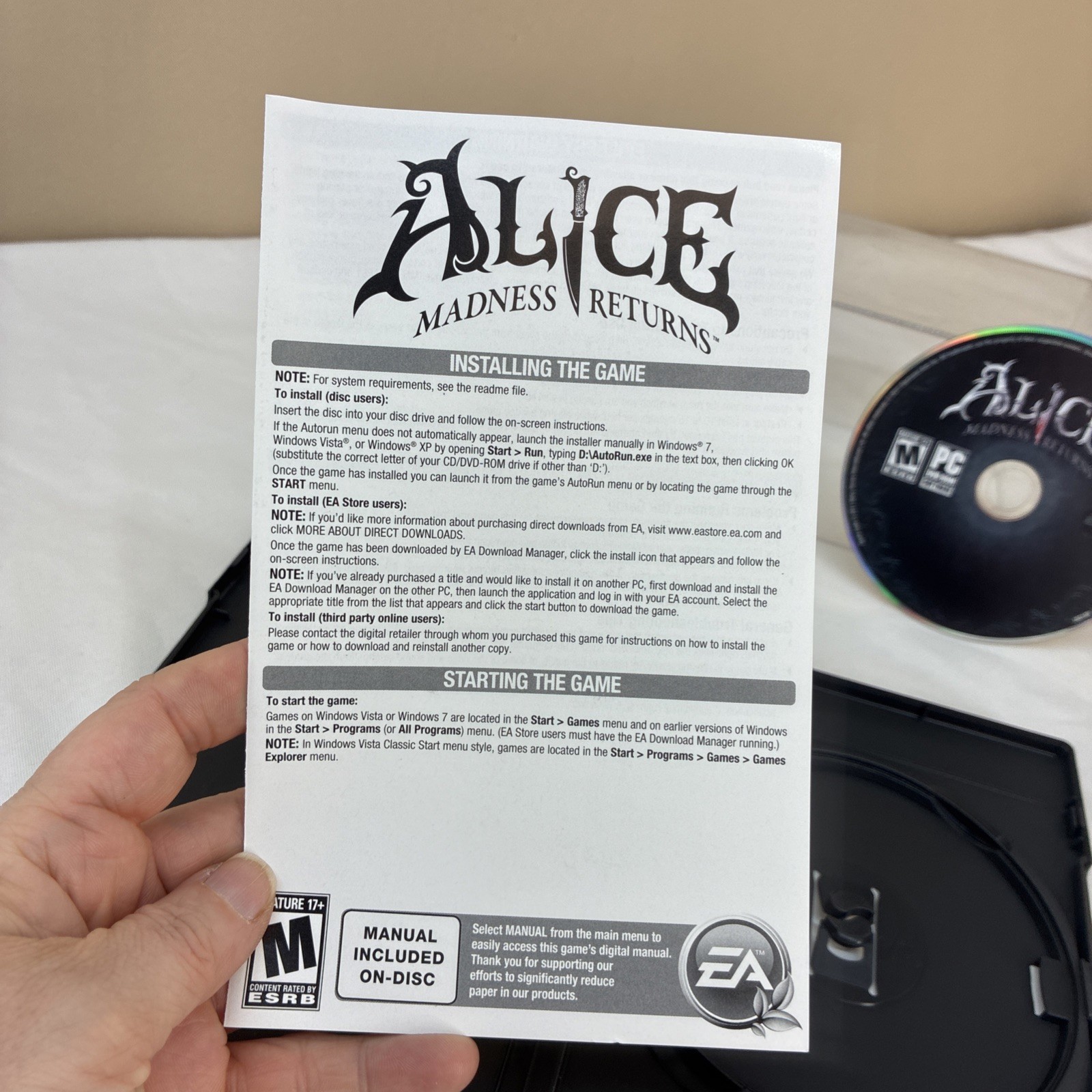 Alice: Madness Returns (PC, 2011) Complete Game Action Adventure Horror EA Rare