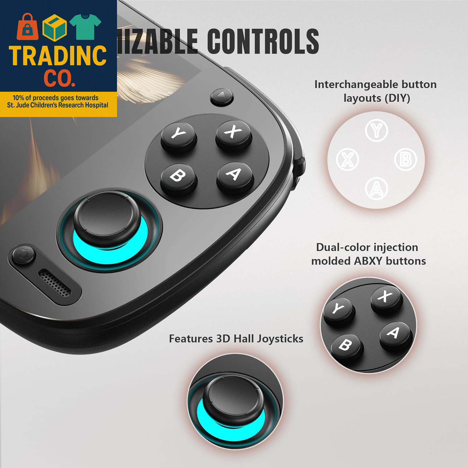 5 Retro Handheld Game Console, 8+128G, 5.5-Inch Touchscreen 1080P Portable Andro